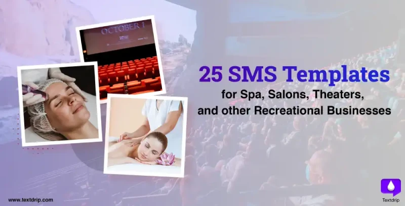 SMS Templates for Spa, Salons, Theaters